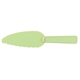 a seafoam green plastic serrated cake dessert server