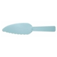 a blue plastic serrated cake dessert server