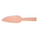 a pink plastic serrated cake dessert server