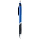 a neon blue plastic velocity pen