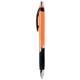 a neon orange plastic velocity pen