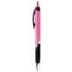 a neon pink plastic velocity pen