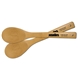 aerial view a natural wood natural wood dishwasher safe bamboo spoon, image 1 of 3