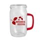 27 oz Tritan(TM) Clear Mason Jar with Translucent Colored Handle