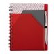 aerial view a red trapezoid junior notebook w / stylus pen, image 1 of 3