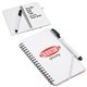 aerial view a white write + wipe erasable jotter notebook, image 1 of 2
