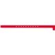 a red (pms 185) 1/2 super plastic wristband