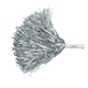 a silver rally pom poms