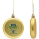 a gold shatter resistant flat round ornament