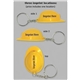 a yellow mini hat shape, flashlight key ring