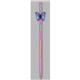 a purple tube pens(tm) - transparent pen with with a durable, two sided ,vinyl laminate butterfly attachment. (purple)