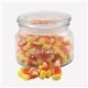 3 1/4 Round Glass Jar with Candy Corn