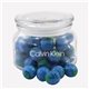 3 1/4 Round Glass Jar with Chocolate Globes Earth Balls