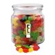 3 3/4 Round Glass Jar with Jelly Beans