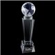 3- D Crystal Sports Trophy - Globe