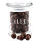 3 Round Glass 8 oz Jar with Chocolate Covered Peanuts