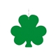 a green shamrock 2 1/2 green shamrock plastic medallion badges