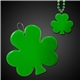 aerial view a green shamrock green shamrock plastic medallion badges, image 1 of 2