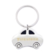 aerial view a silver 1 5/8w x 2 5/8h x 1/8t chrome polished the car key chain, image 1 of 5