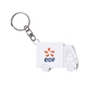 aerial view a white truck shaped 3 tape measure keychain, image 1 of 3