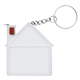 aerial view a white house shaped 3 tape measure keychain, image 1 of 5
