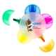 aerial view a clear multicolor daisy flower highlighter, image 1 of 3