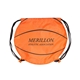 aerial view a orange polyester gametime basketball drawstring backpack 17 x 14.5, image 1 of 2