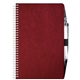 a red 5 1/4 x 8 1/4 academic flex weekly planner with pen