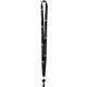 a black 5/8 two ply polyester lanyard
