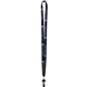 a navy (pms 289) 5/8 two ply polyester lanyard