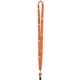 a orange (pms 1665) 5/8 two ply polyester lanyard