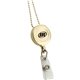 a gold retractable badge reel gold