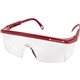 a red frame / clear lens integra safety glasses