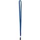 aerial view a royal blue (pms 2945) 3/8 one ply cotton lanyard, image 1 of 2