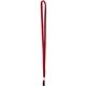 aerial view a red (pms 187) 3/8 one ply cotton lanyard, image 1 of 2