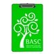 aerial view a transparent green low profile clipboard, image 1 of 2