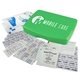 a transparent green mobile emergency med kit