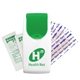 a green & white flip - top safety kit