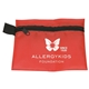 aerial view a red 5 w x 4-1/4 h - small zipper storage pouch, image 1 of 3