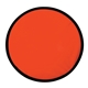 aerial view a red collapsible flyer disc with pouch, image 1 of 4