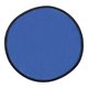 aerial view a blue collapsible flyer disc with pouch, image 1 of 2