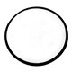 aerial view a white collapsible flyer disc with pouch, image 1 of 2