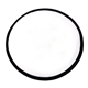 aerial view a white collapsible flyer disc with pouch, image 1 of 2
