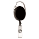 aerial view a black 30 cord retractable carabiner style badge string reel and badge holder, image 1 of 2