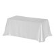 a white 4- sided throw style table covers table throws (spot color print) / fits 8 ft table