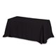 aerial view a black fits 6 ft table 3- sided economy table covers table throws (photoimage full color), image 1 of 2