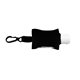 aerial view a black sanpal sleeve .5 oz hand sanitizer antibacterial gel in clip - on neoprene sleeve protector cover, image 1 of 2