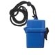 aerial view a blue ez carry kit 3 13 piece healthy living pack thirteen components inserted into hard plastic hinged top waterproof container with free breakaway attachment, image 1 of 4