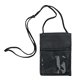 aerial view a black non - woven econo 5 function tradeshow badgeholder and neck wallet, image 1 of 3