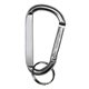 aerial view a silver cara m medium size carabiner keyholder with split ring attachment, image 1 of 2